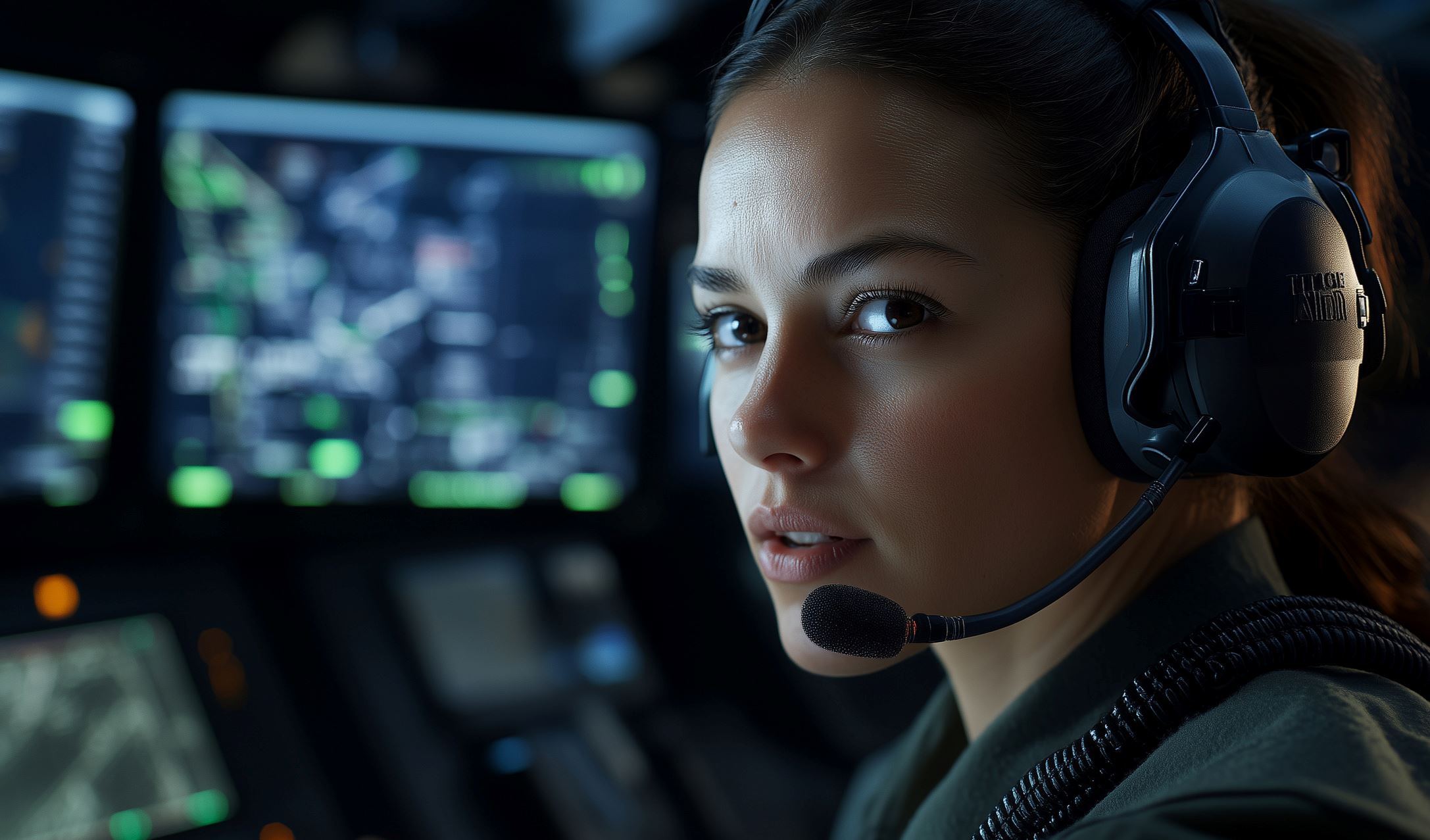 Woman with headphones